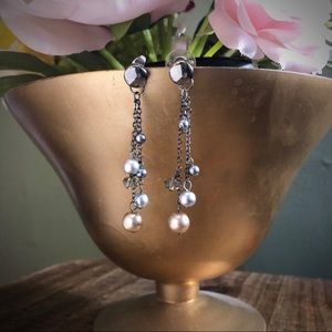 Beautiful Pearl Dangle Earrings